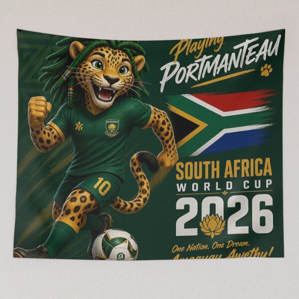 Aperçu de l'œuvre Coupe du monde 2026 en Afrique du Sud créée et vendue par Kirrindy Designs.