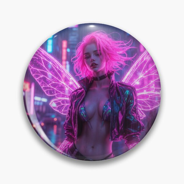 Artikelvorschau, Neonpinke Cyberpunk-Rebellenfee entworfen und verkauft von Brakia7.