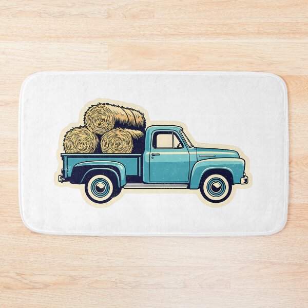 Item preview, Vintage Pickup & Hay Bales — Farmhouse Truck Sticker designed and sold by creators_collective.