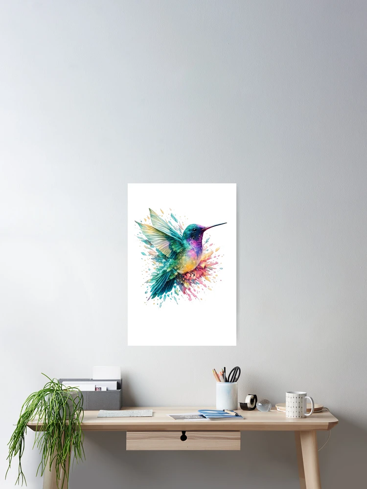 Thumbnail 2 of 3, Poster, Exploding Hummingbird designed and sold by scicilysimonee.