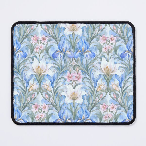 Item preview, Elegant Art Nouveau Lily and Iris Pattern designed and sold by zenjiinspired.