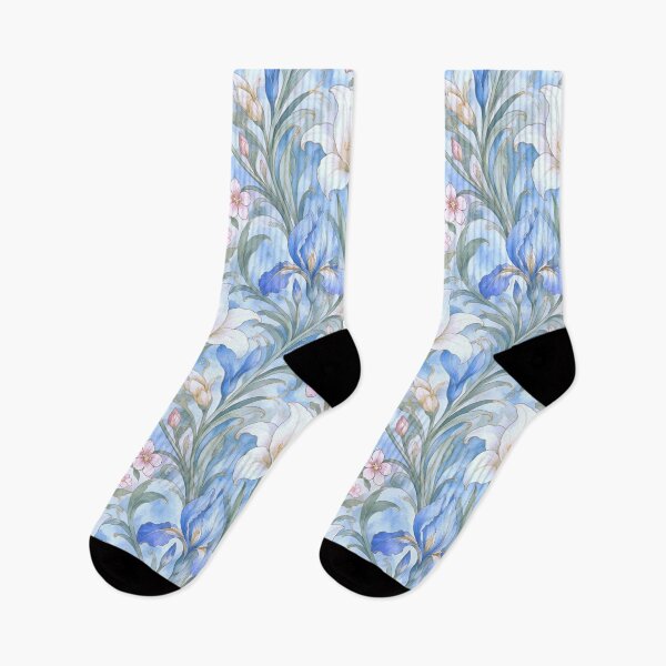 Item preview, Elegant Art Nouveau Lily and Iris Pattern designed and sold by zenjiinspired.