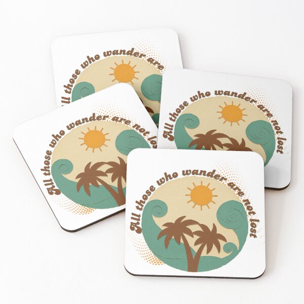 Item preview, All Those Who Wander Are Not Lost — Boho Palm Tree Sun Retro T-Shirt designed and sold by DonnaRaine.
