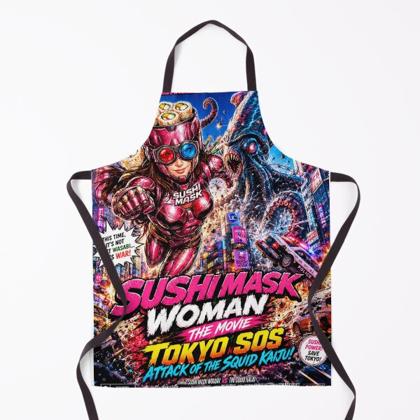 Item preview, SUSHI MASK WOMAN THE MOVIE: Tokyo SOS - Squid Kaiju Attack designed and sold by Surreal Characters & Cute Pups.