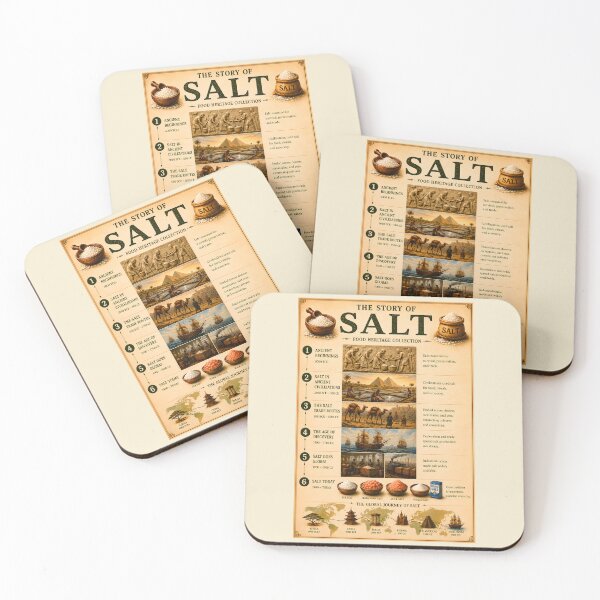 Item preview, Vintage Salt History Food Infographic Poster⁠ designed and sold by Easternpantry.
