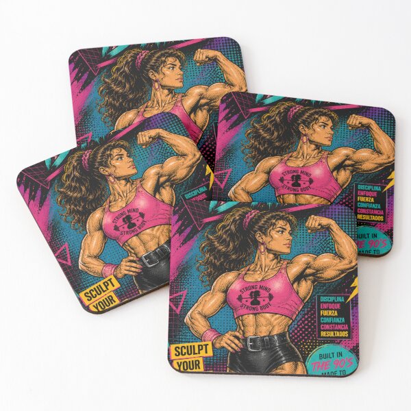 Item preview, Muscle is Art Goddess Fitness Retro Comic designed and sold by JonelleTshirts.