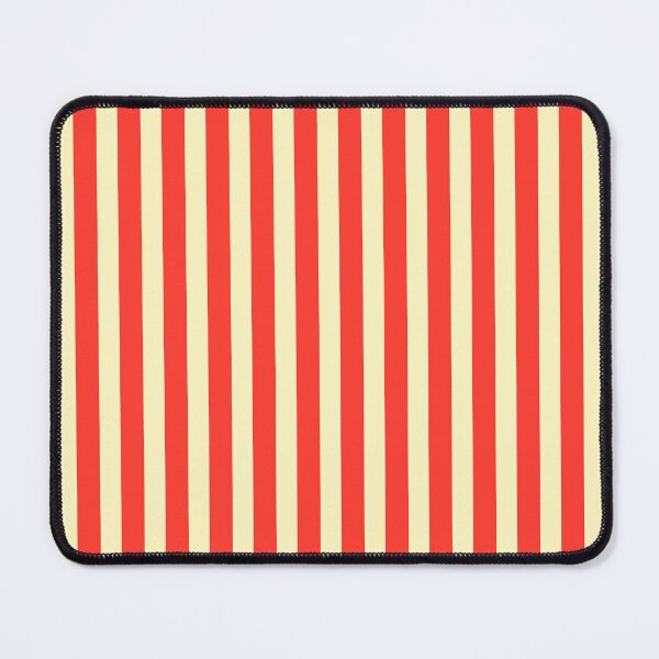 Item preview, Ultra Fine Stripe Narrow Vertical Pinstripe Pattern in Cherry Tomato Red and Light Butter Yellow designed and sold by kierkegaard.