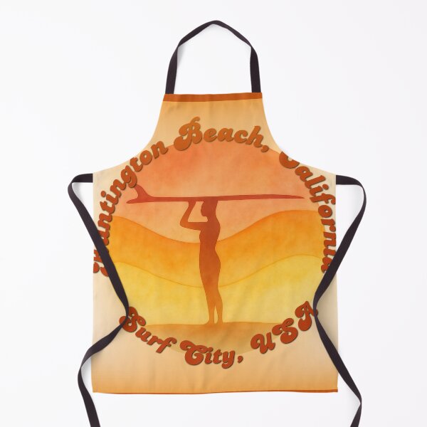 Item preview, Huntington Beach California Surf City USA — Retro Surfer Girl Sunset T-Shirt designed and sold by DonnaRaine.