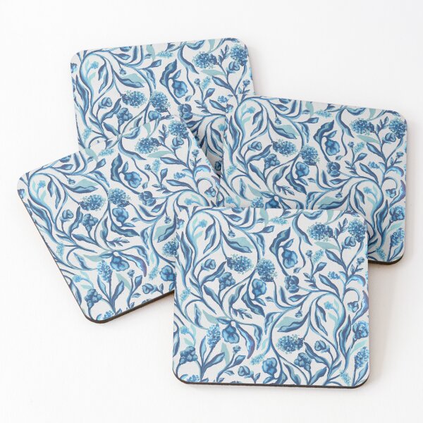 Item preview, Dancing Hydrangeas - Blue Tonal designed and sold by Tess Arden.
