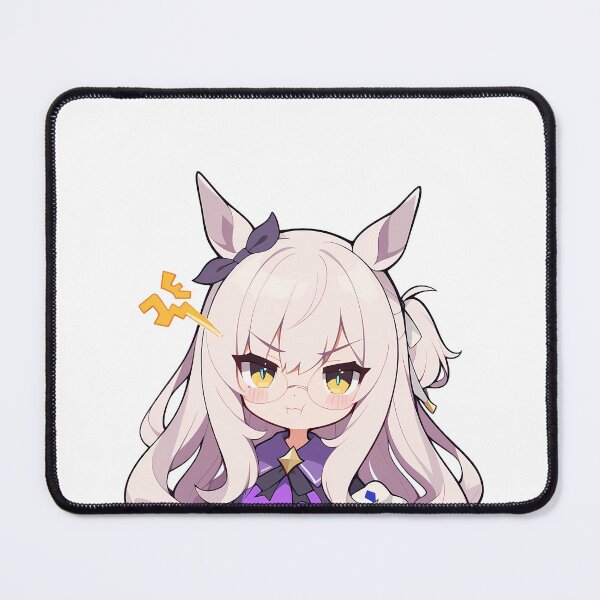 Item preview, Biwa Hayahide Uma Musume Pretty Derby Chibi Angry Glasses designed and sold by 108Recordings.