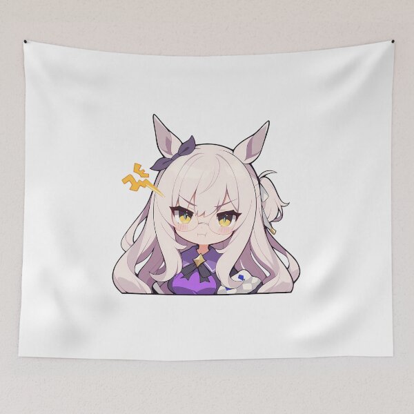 Item preview, Biwa Hayahide Uma Musume Pretty Derby Chibi Angry Glasses designed and sold by 108Recordings.