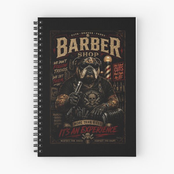 Item preview, Vintage Bulldog Barber Shop Poster with Old School Barbershop designed and sold by Modaozushi216.