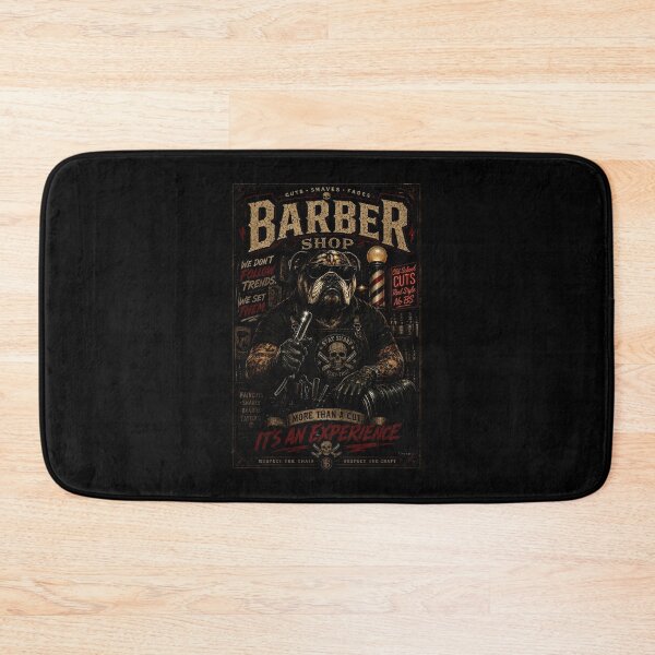 Item preview, Vintage Bulldog Barber Shop Poster with Old School Barbershop designed and sold by Modaozushi216.