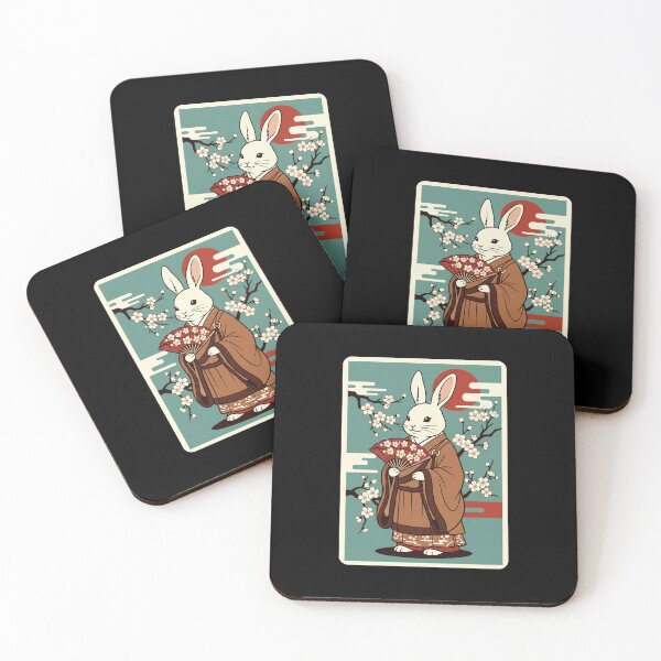 Item preview, Elegant Rabbit in Traditional Kimono Beneath Cherry Blossom Branches designed and sold by JordynLadukeg65.