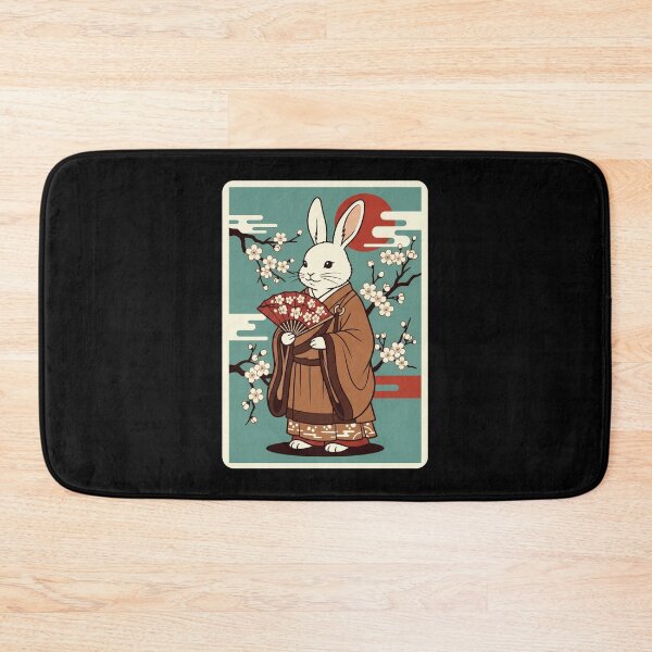 Item preview, Elegant Rabbit in Traditional Kimono Beneath Cherry Blossom Branches designed and sold by JordynLadukeg65.