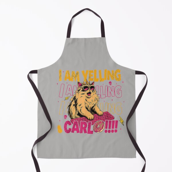 Item preview, I Am Yelling Carl Screaming Cat Meme Graphic Goddammit Donut designed and sold by MabelWells.