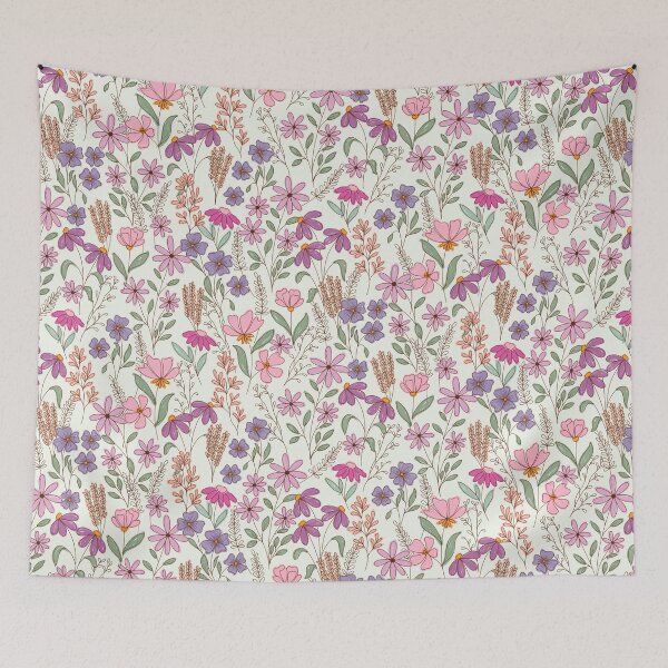 Item preview, Wildflower Field Notes in Pressed Petals Pink Purple Floral Pattern designed and sold by melanie4816.