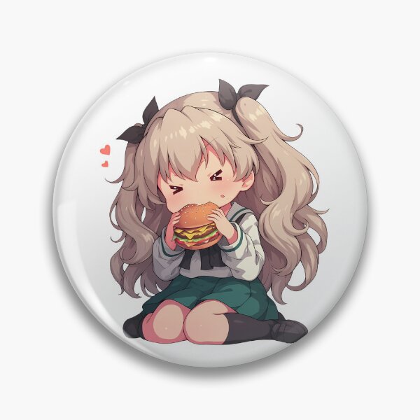 Item preview, Shimada Alice Girls und Panzer Chibi Burger Kawaii Mood designed and sold by earlobejerk.
