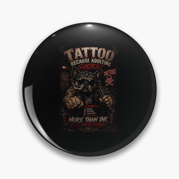 Item preview, Vintage Tattoo Bulldog with Rebel Shop Culture Vibes designed and sold by Modaozushi216.