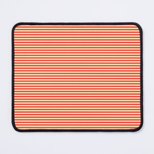 Item preview, Ultra Fine Stripe Narrow Pinstripe Pattern in Cherry Tomato Red and Light Butter Yellow designed and sold by kierkegaard.