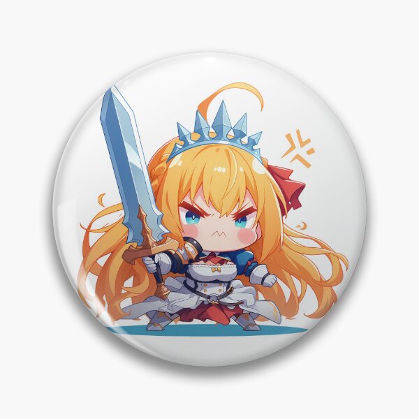Item preview, Pecorine Princess Connect Chibi Kawaii Angry Pout designed and sold by 108Recordings.