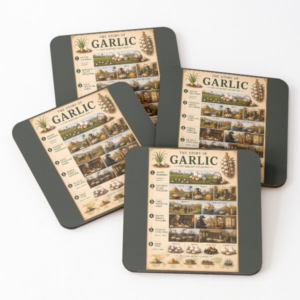 Item preview, The Story of Garlic Vintage Infographic Poster designed and sold by Easternpantry.