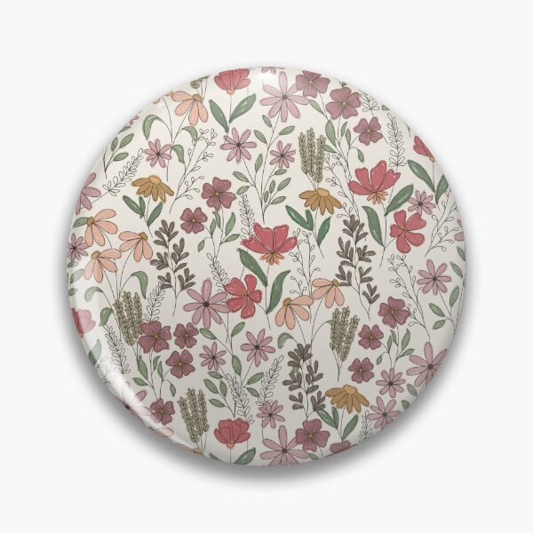 Item preview, Wildflower Field Notes in Meadow Clay Vintage Meadow Floral Pattern designed and sold by melanie4816.