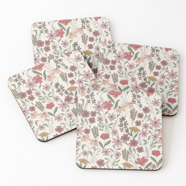 Item preview, Wildflower Field Notes in Meadow Clay Vintage Meadow Floral Pattern designed and sold by melanie4816.