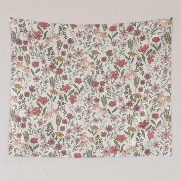 Item preview, Wildflower Field Notes in Meadow Clay Vintage Meadow Floral Pattern designed and sold by melanie4816.