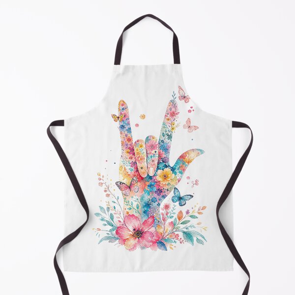 Item preview, I Love You Sign Language Floral Butterflies ASL T-Shirt designed and sold by Cobra_Shop.