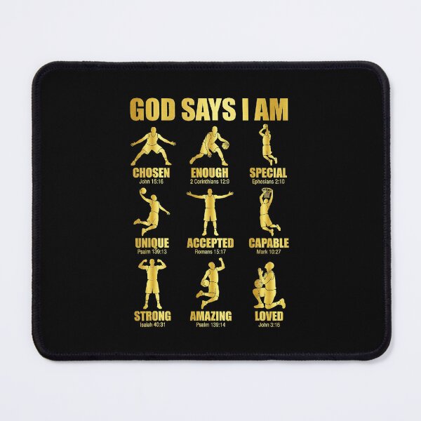 Item preview, God Says I Am Chosen Christian Basketball Faith Inspiration designed and sold by allistermariam.