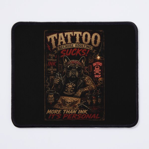 Item preview, Vintage Tattoo Shop Bulldog with Old School Ink designed and sold by Modaozushi216.