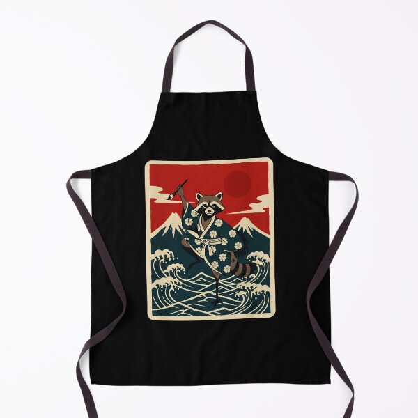 Item preview, Dancing Raccoon in Floral Kimono Above Ocean Waves designed and sold by JordynLadukeg65.