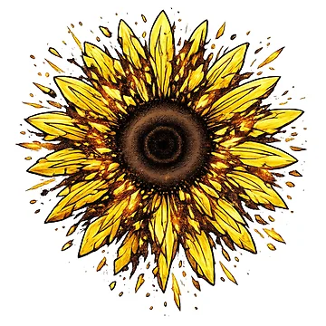 Artwork thumbnail, Exploding Sunflower by scicilysimonee