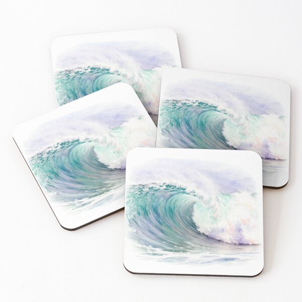 Item preview, Pastel Ocean Wave Watercolor Beach Shirt designed and sold by RV designs.