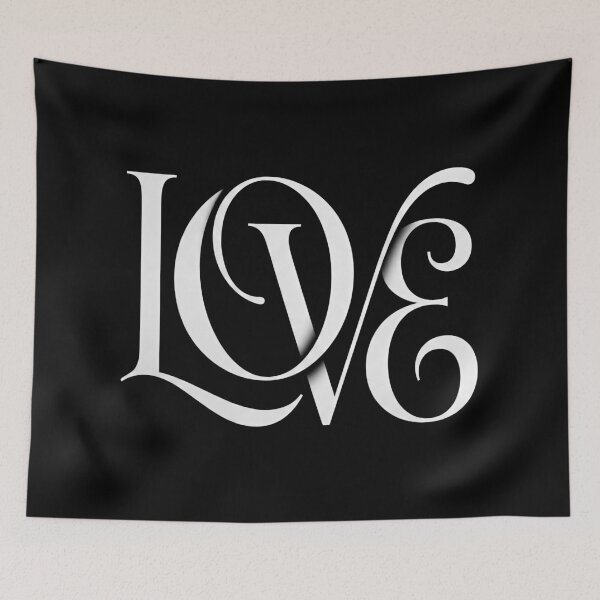 Item preview, Clean Modern Love Typographic Wall Art Poster designed and sold by EdvvinStudios.