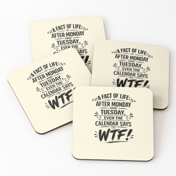Item preview,  After Tuesday Even The Calendar Says WTF Shirt, Funny Work Humor Shirt, Sarcastic Gift, Dark Humor Tee, Office Humor Shirt designed and sold by LumeLush.