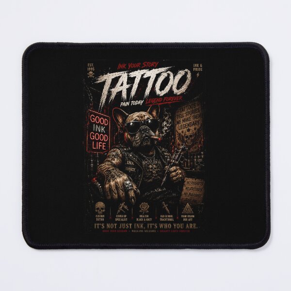 Item preview, Vintage Tattoo Bulldog Poster with Old School Ink Shop Energy designed and sold by Modaozushi216.
