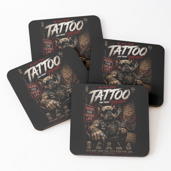Item preview, Vintage Tattoo Bulldog Poster with Old School Ink Shop Energy designed and sold by Modaozushi216.