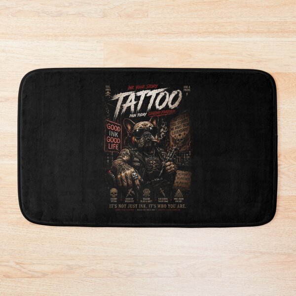 Item preview, Vintage Tattoo Bulldog Poster with Old School Ink Shop Energy designed and sold by Modaozushi216.