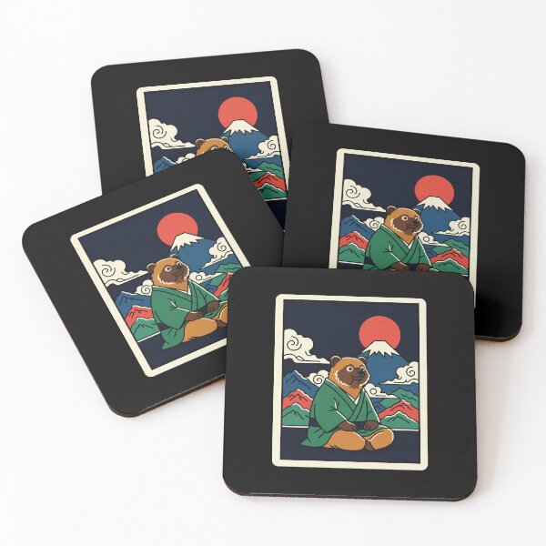 Item preview, Peaceful Bear in Mountain Landscape Traditional Japanese Style designed and sold by JordynLadukeg65.