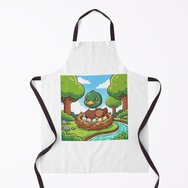 Item preview, Duck Laying Eggs Cute Illustration | Kawaii Mother Duck and Nest Design designed and sold by morning sun.