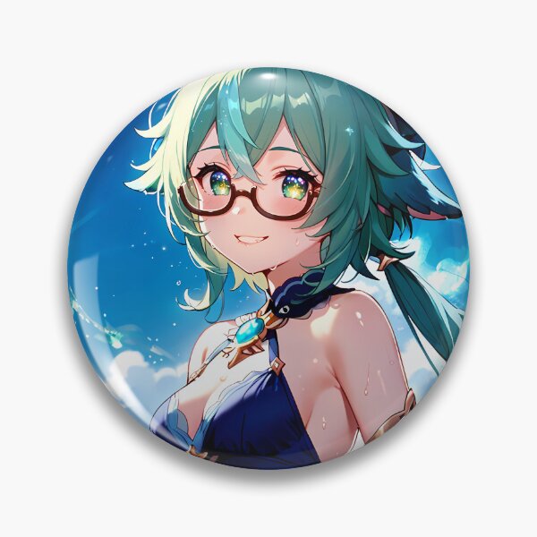 Item preview, Sucrose Genshin Impact Blue Dress Ocean Breeze Magic designed and sold by SuperTeamCanada.