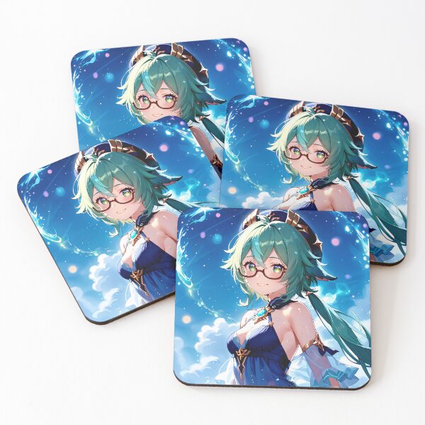 Item preview, Sucrose Genshin Impact Blue Dress Ocean Breeze Magic designed and sold by SuperTeamCanada.
