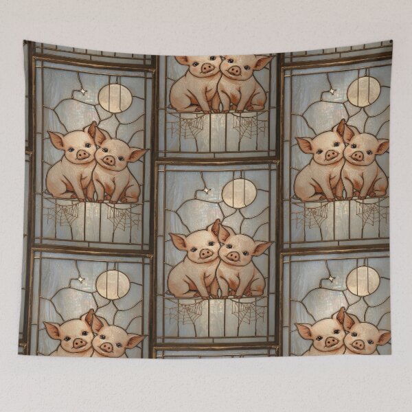 Item preview, Halloween Piggies Stained Glass Magic designed and sold by BriSher.