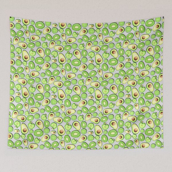 Item preview, Green Fruits on Grey Acrylics designed and sold by lisanganart.