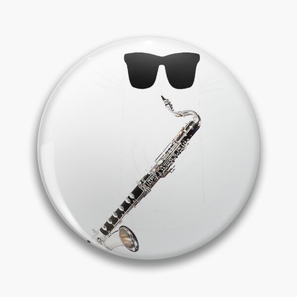 Item preview, Funny Cat Wearing Sunglasses Playing Bass Clarinet T-Shirt designed and sold by kevincuellar.