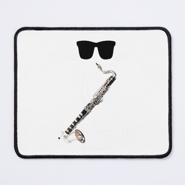 Item preview, Funny Cat Wearing Sunglasses Playing Bass Clarinet T-Shirt designed and sold by kevincuellar.