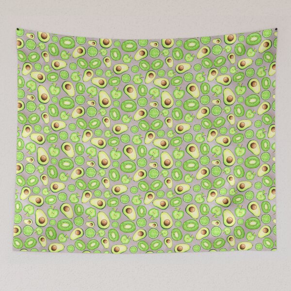 Item preview, Green Fruits on Grey Watercolor designed and sold by lisanganart.