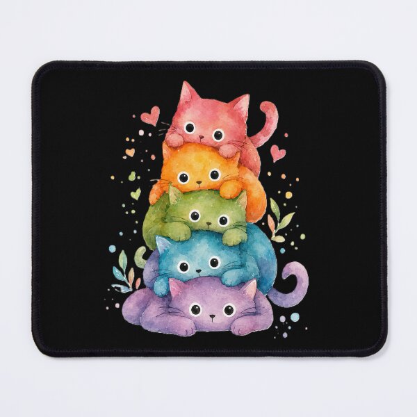 Item preview, Pride Cat Mom, Rainbow Cat Stack Watercolor Design designed and sold by Pattranit56.